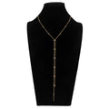 Missy Jewelry - Amaiah Dainty Bead Lariat Necklace - Gold Color