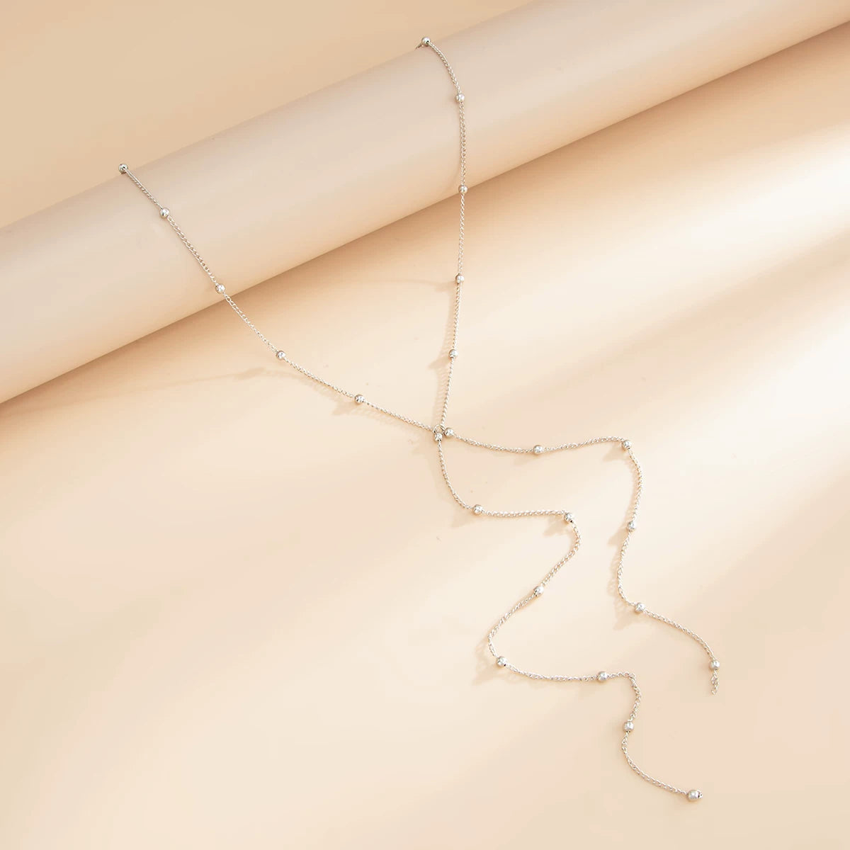 Missy Jewelry - Amaiah Dainty Bead Lariat Necklace