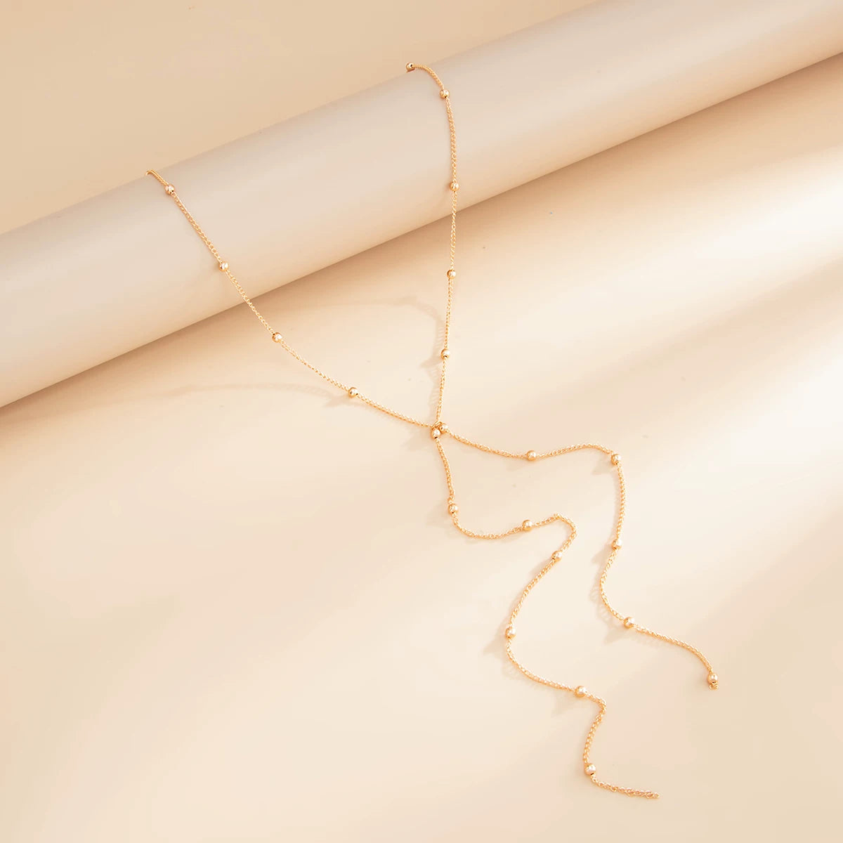 Missy Jewelry - Amaiah Dainty Bead Lariat Necklace