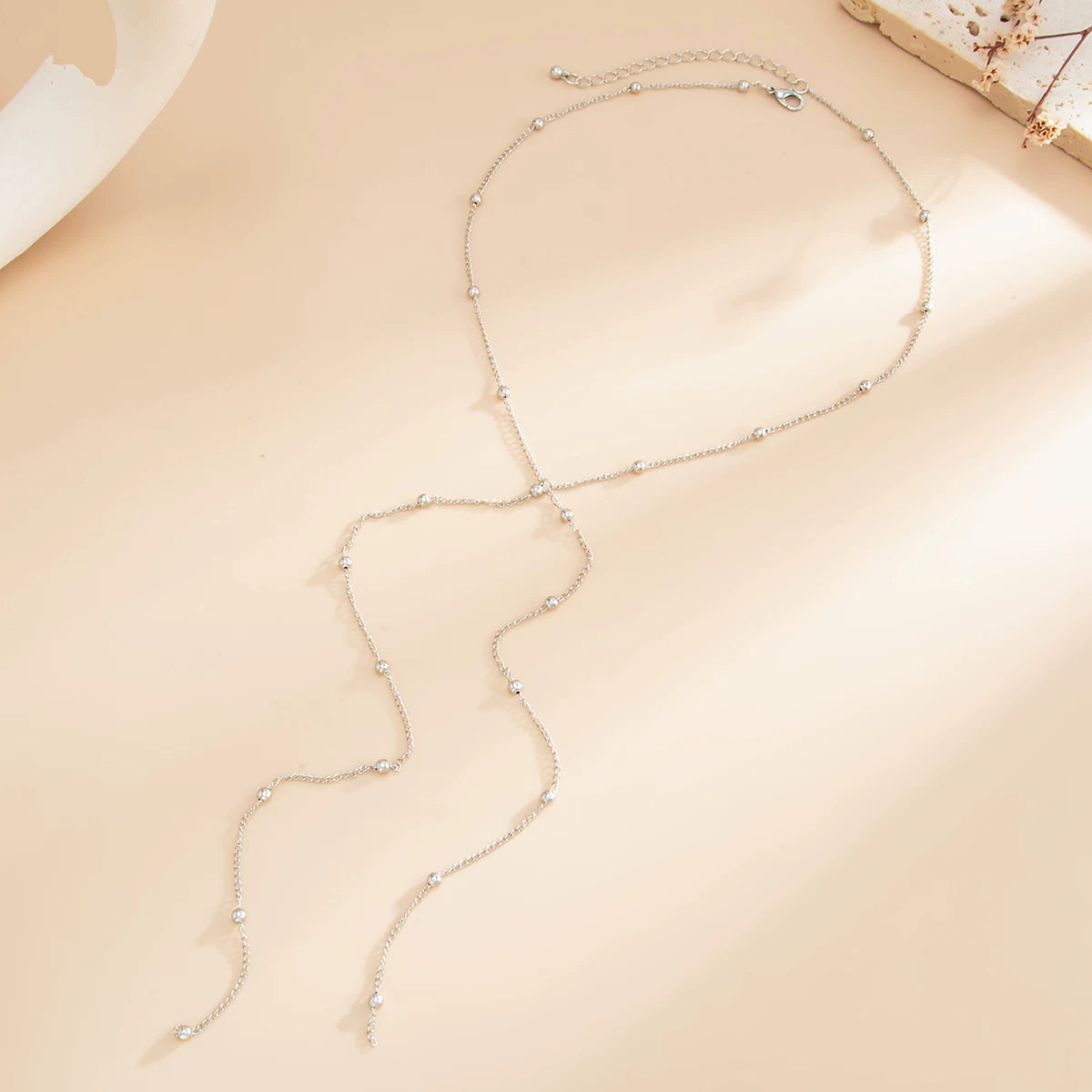 Missy Jewelry - Amaiah Dainty Bead Lariat Necklace