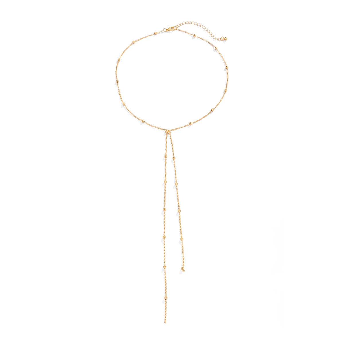 Missy Jewelry - Amaiah Dainty Bead Lariat Necklace
