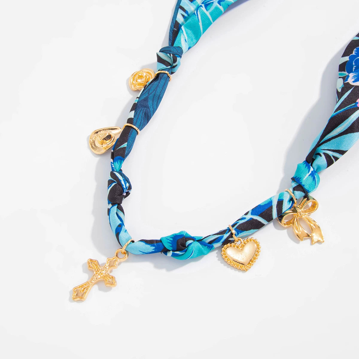 Missy Jewelry - Amarah Floral Scarf Charm Necklace