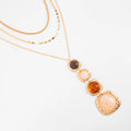 Missy Jewelry - Areej Layered Organic Pendant Necklace