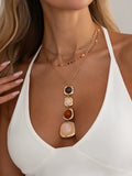 Missy Jewelry - Areej Layered Organic Pendant Necklace