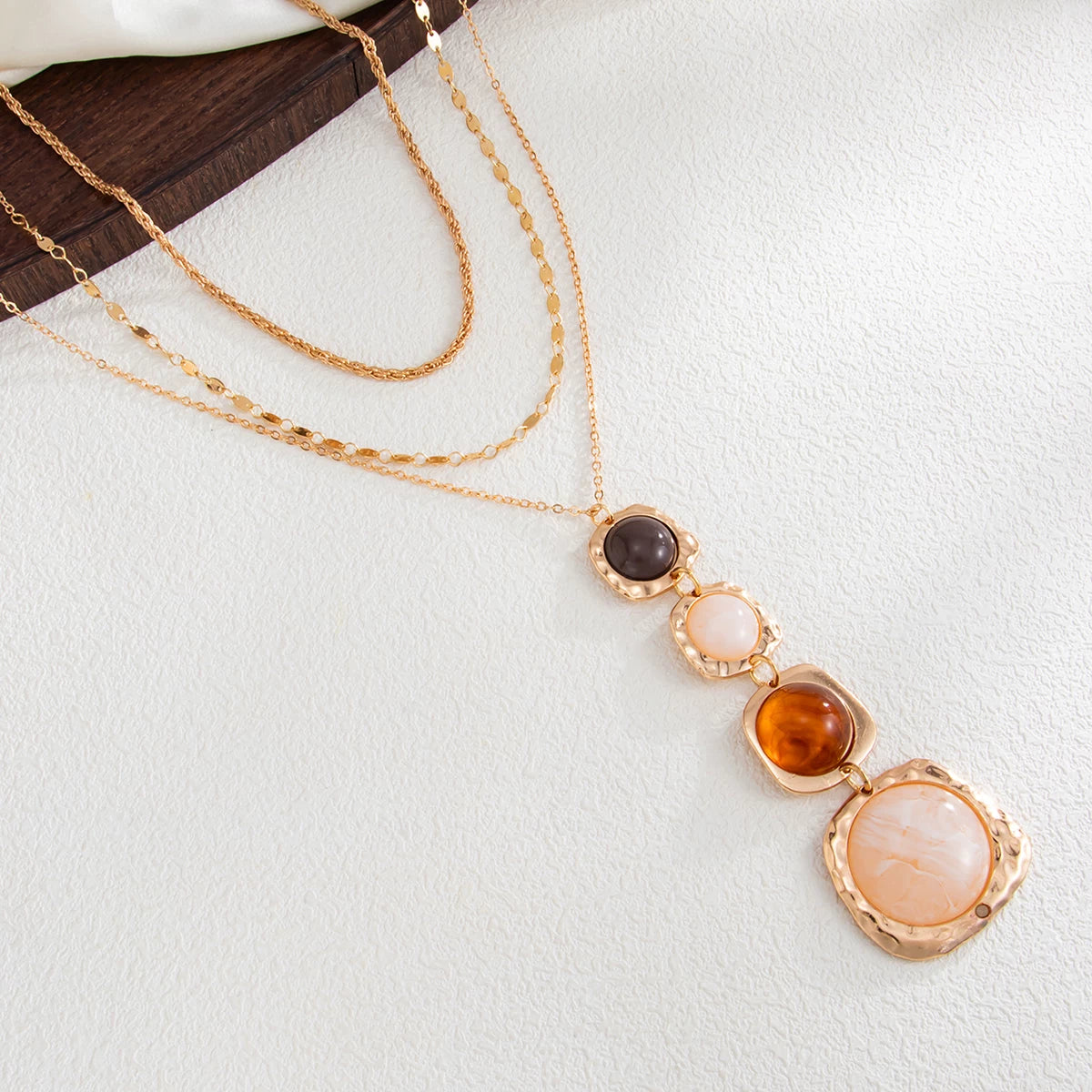 Missy Jewelry - Areej Layered Organic Pendant Necklace