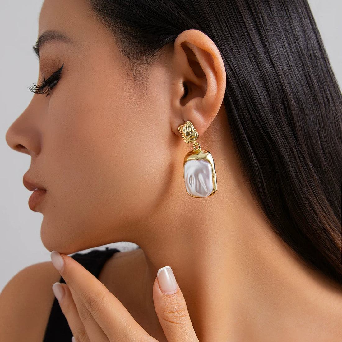 Missy Jewelry - Arisa Irregular Stone Drop Earrings