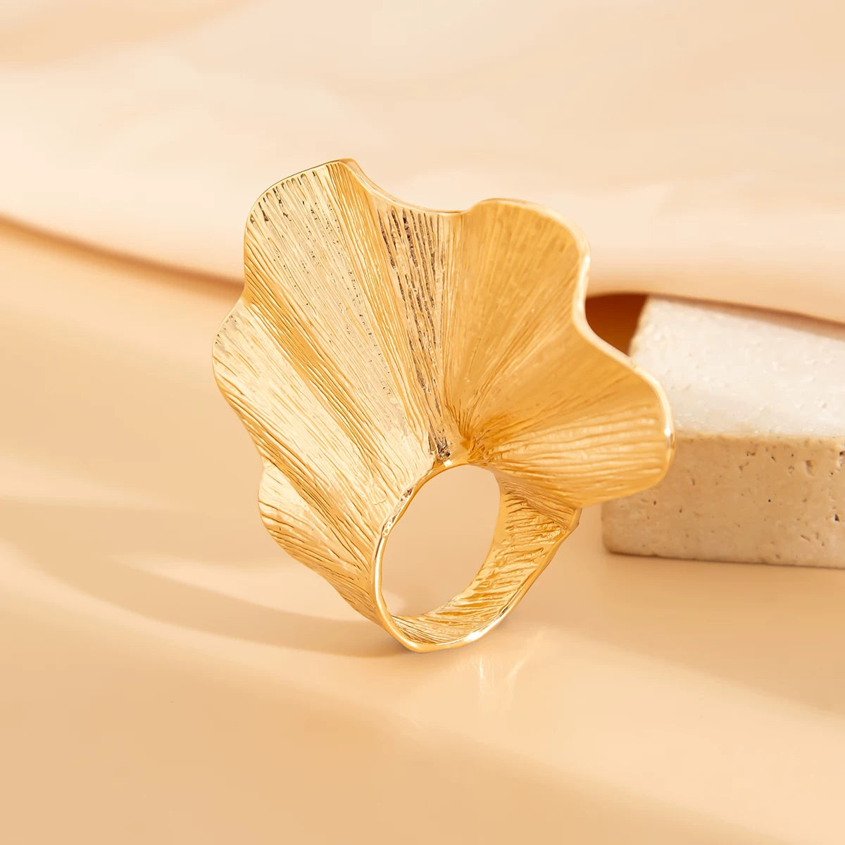 Missy Jewelry - Ashanti Sculptural Pleated Statement Ring