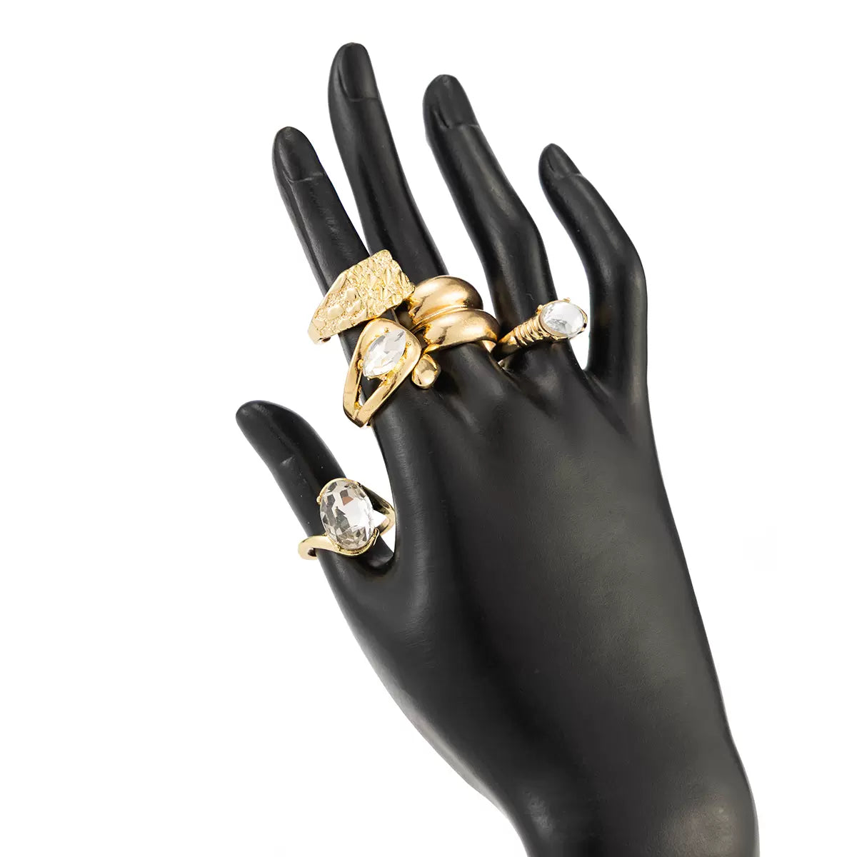 Missy Jewelry - Asher Bohemian Vintage Ring Set - Gold Color