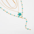 Missy Jewelry - Asra Layered Flower Lariat Necklace