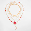 Missy Jewelry - Asra Layered Flower Lariat Necklace