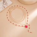 Missy Jewelry - Asra Layered Flower Lariat Necklace