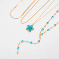 Missy Jewelry - Asra Layered Flower Lariat Necklace