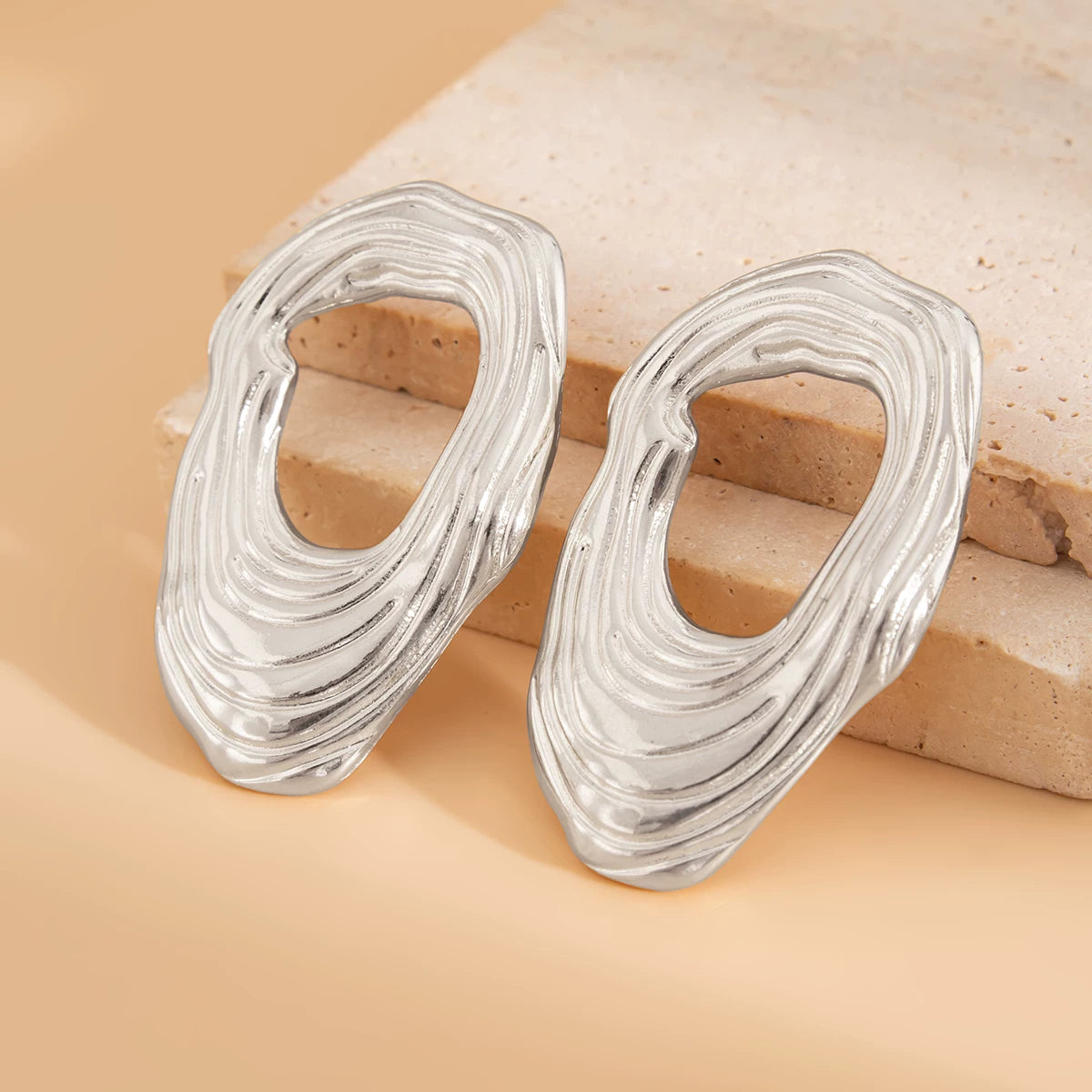 Missy Jewelry - Aurianna Irregular Textured Gold Earrings