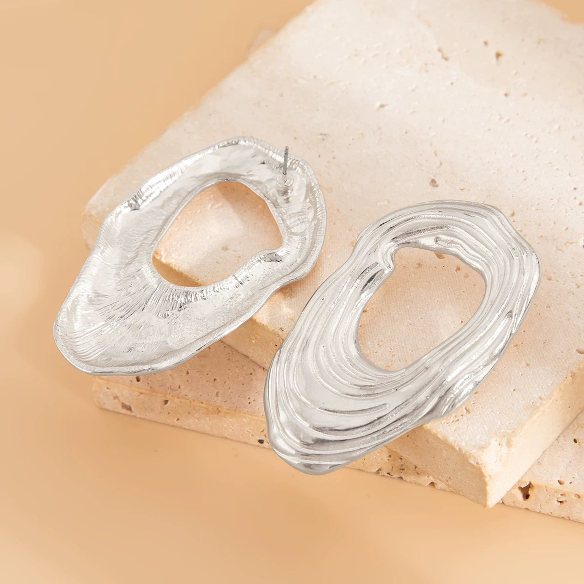 Missy Jewelry - Aurianna Irregular Textured Gold Earrings