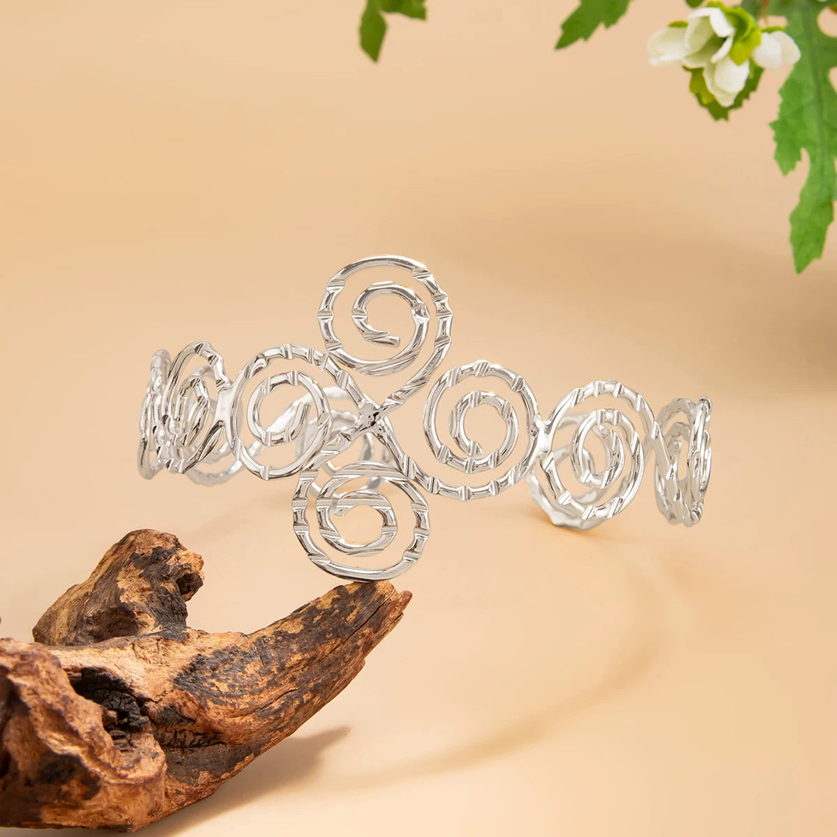 Missy Jewelry - Avyana Spiral Open Arm Cuff