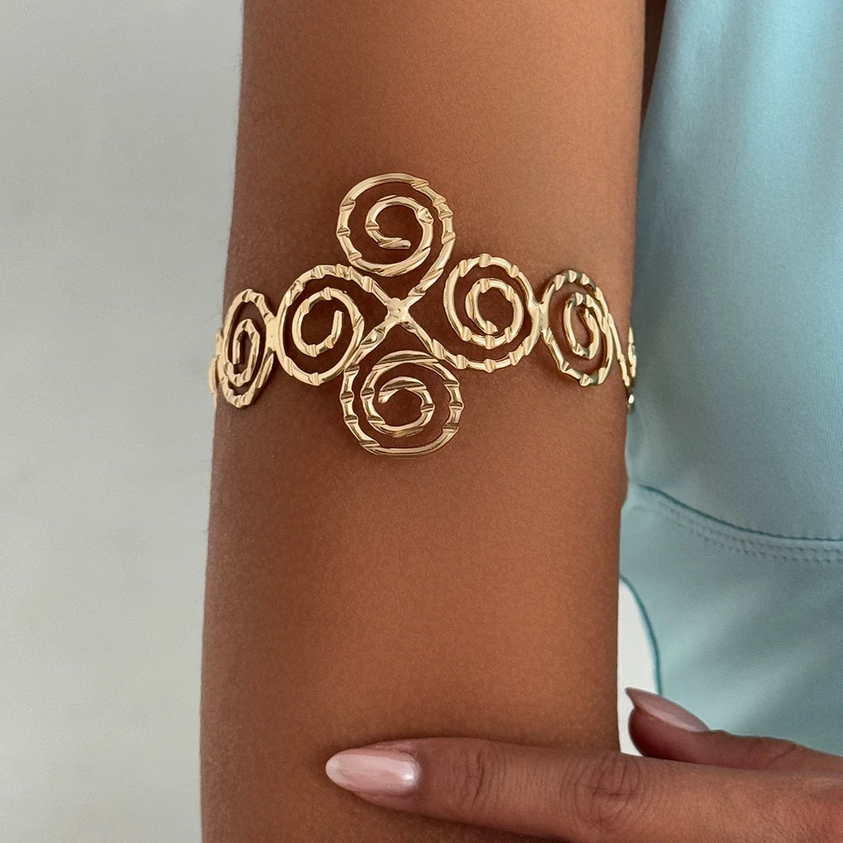 Missy Jewelry - Avyana Spiral Open Arm Cuff