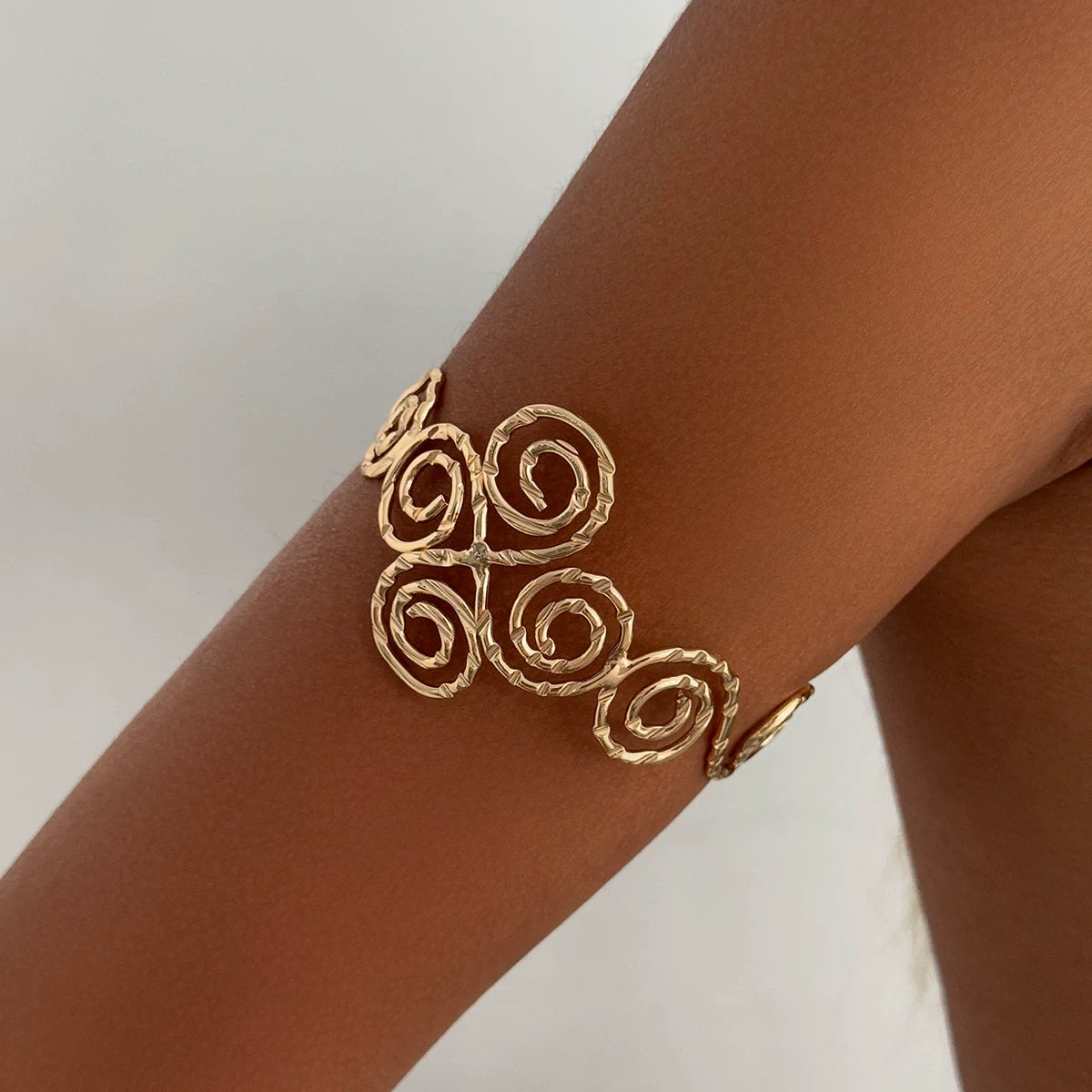 Missy Jewelry - Avyana Spiral Open Arm Cuff