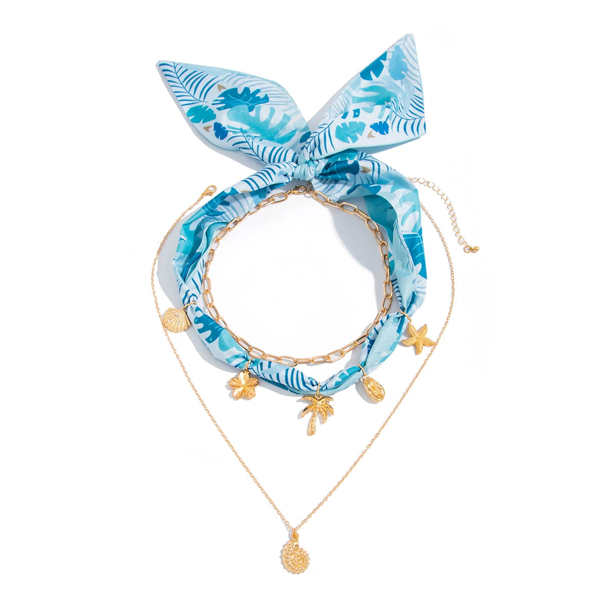 Missy Jewelry - Beautiful Layered Tropical Scarf Necklace