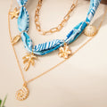 Missy Jewelry - Beautiful Layered Tropical Scarf Necklace