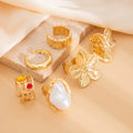 Missy Jewelry - Bowie Textured Pearl Ring Set