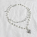 Missy Jewelry - Cataleyah Heart Pearl Layered Necklace