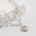 Missy Jewelry - Cataleyah Heart Pearl Layered Necklace