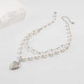 Missy Jewelry - Cataleyah Heart Pearl Layered Necklace