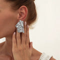 Missy Jewelry - Chanel Irregular Pleated Statement Earrings