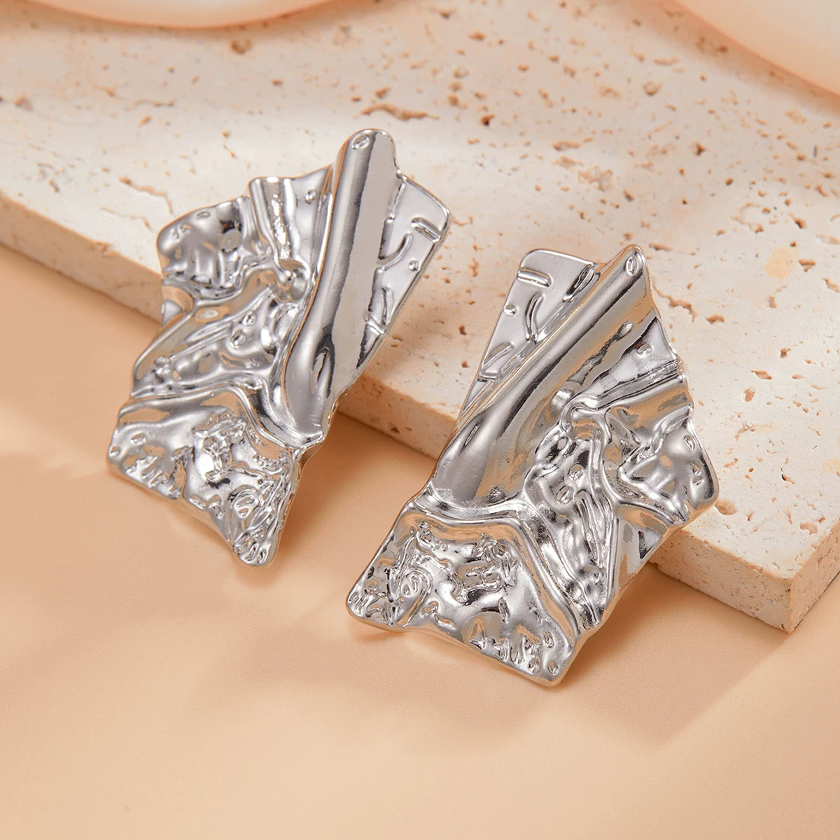 Missy Jewelry - Chanel Irregular Pleated Statement Earrings