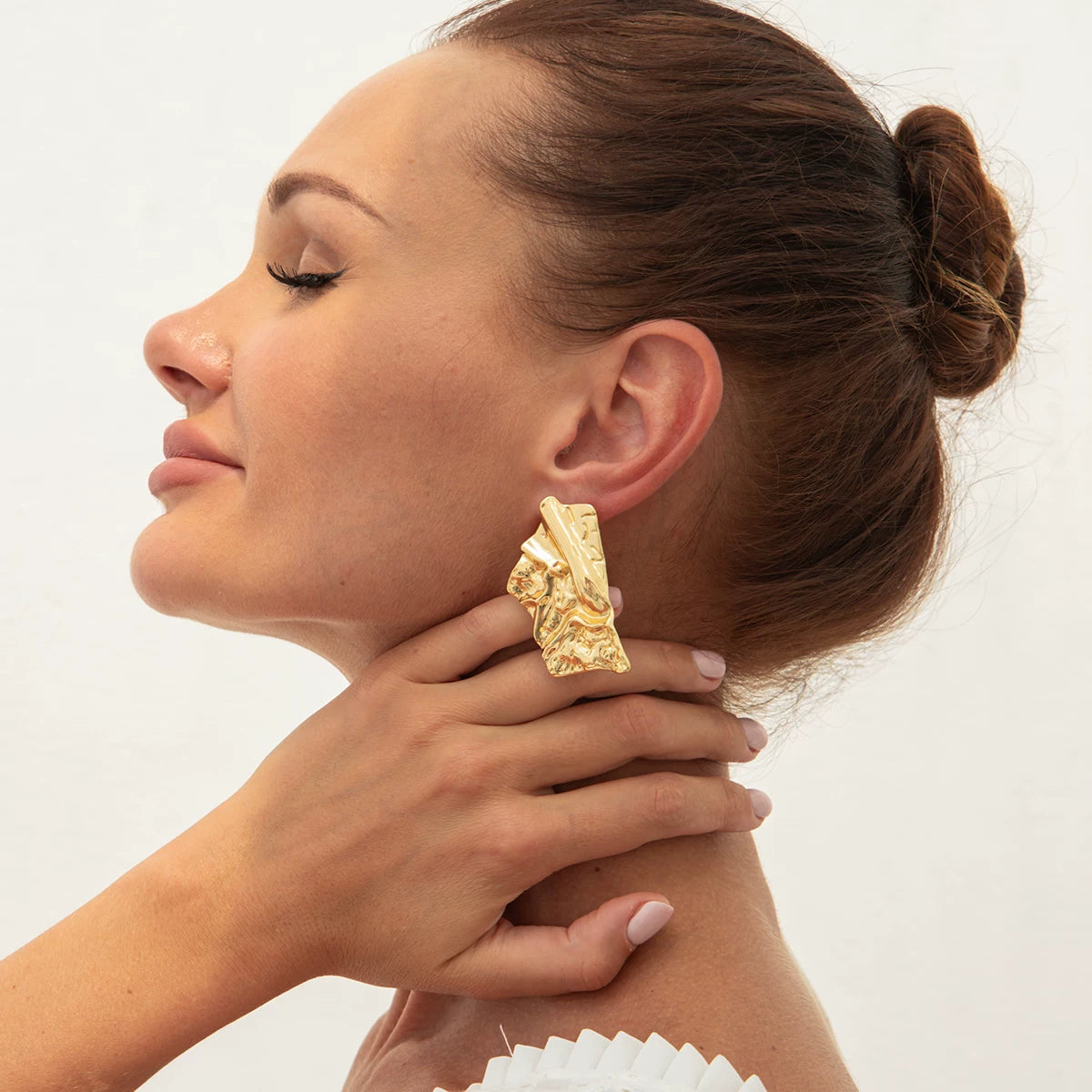 Missy Jewelry - Chanel Irregular Pleated Statement Earrings