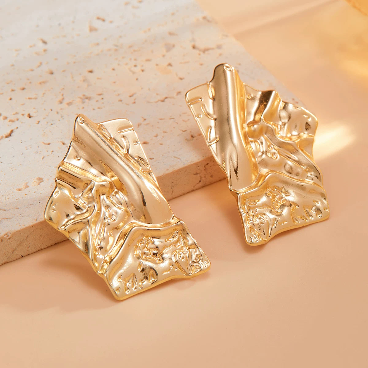 Missy Jewelry - Chanel Irregular Pleated Statement Earrings