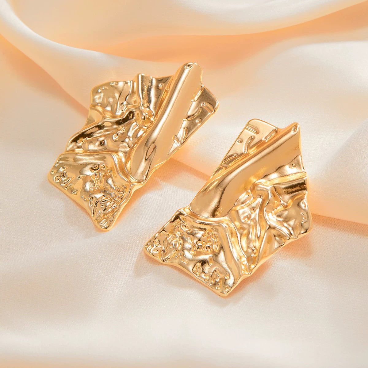 Missy Jewelry - Chanel Irregular Pleated Statement Earrings
