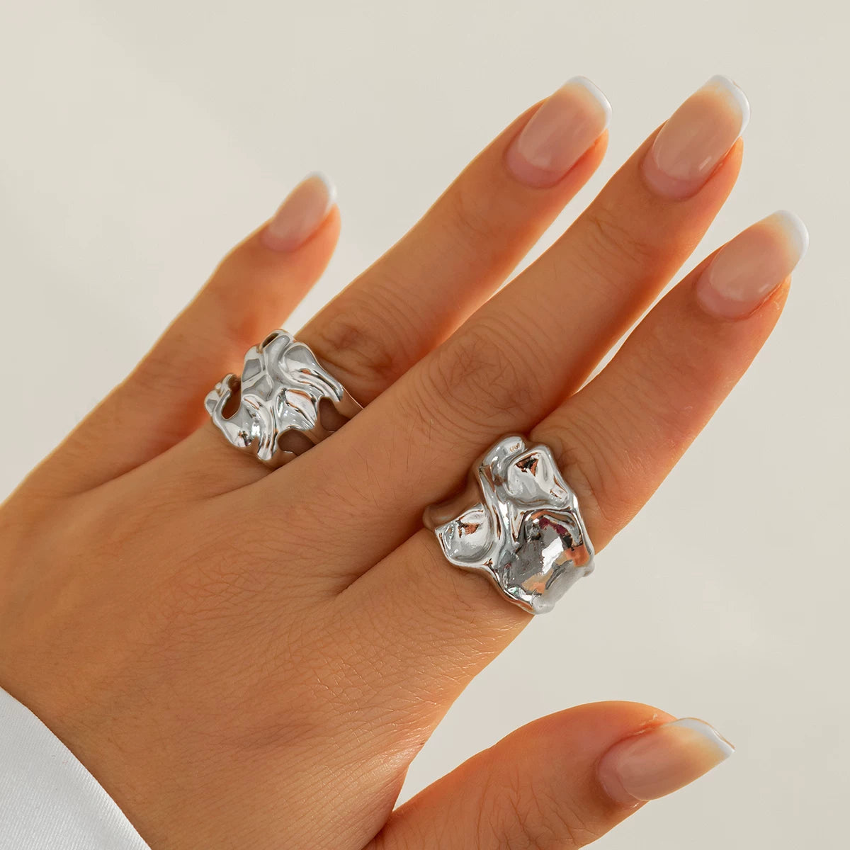 Missy Jewelry - Chanelle Organic Wavy Open Ring Set