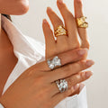 Missy Jewelry - Chanelle Organic Wavy Open Ring Set
