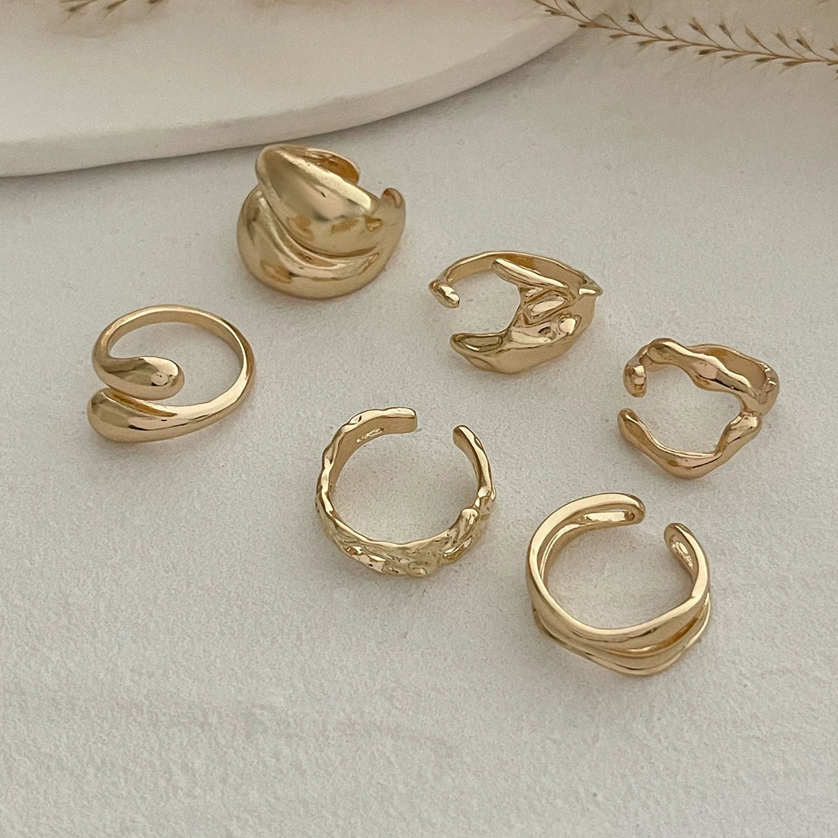 Missy Jewelry - Christine Organic Molten Ring Set