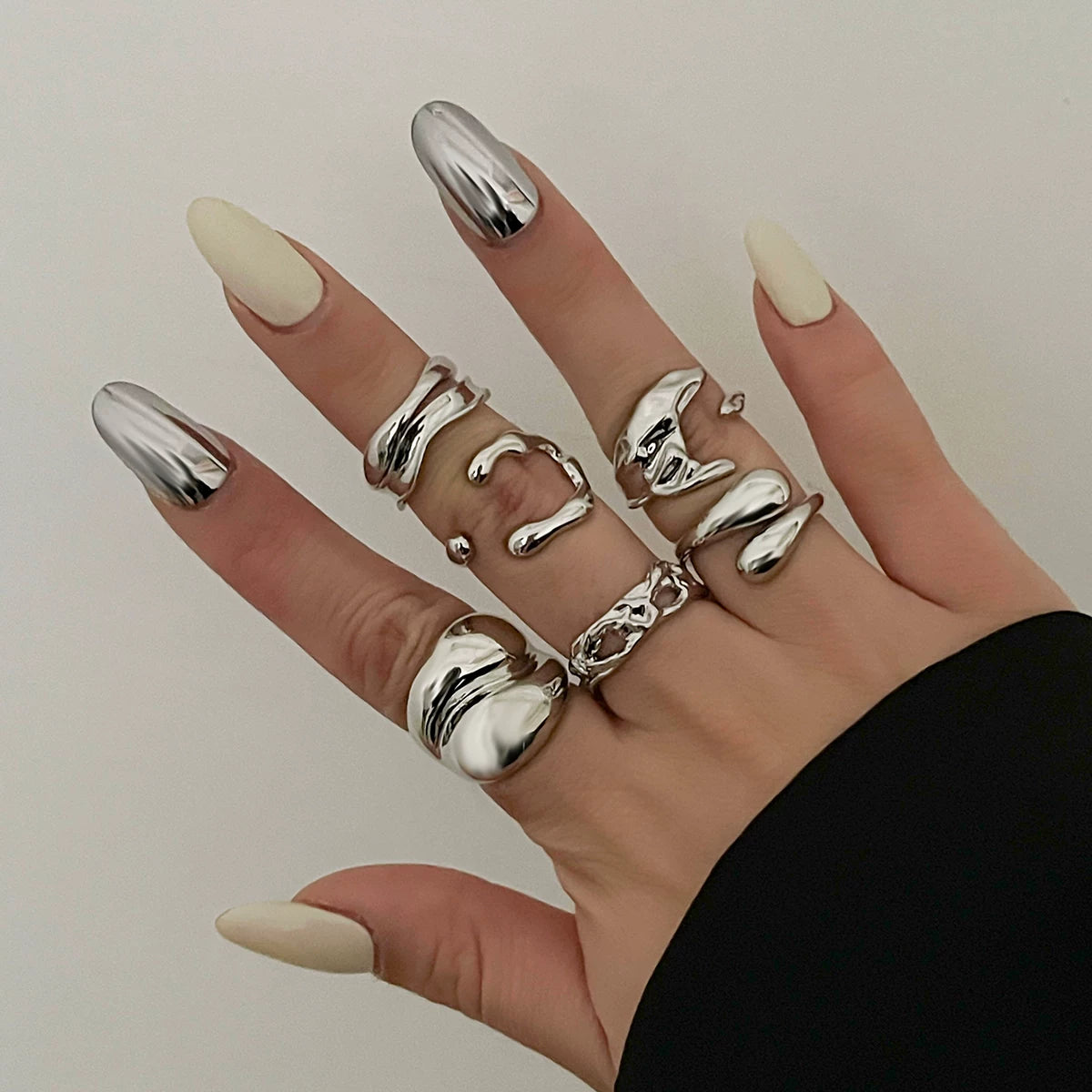 Missy Jewelry - Christine Organic Molten Ring Set
