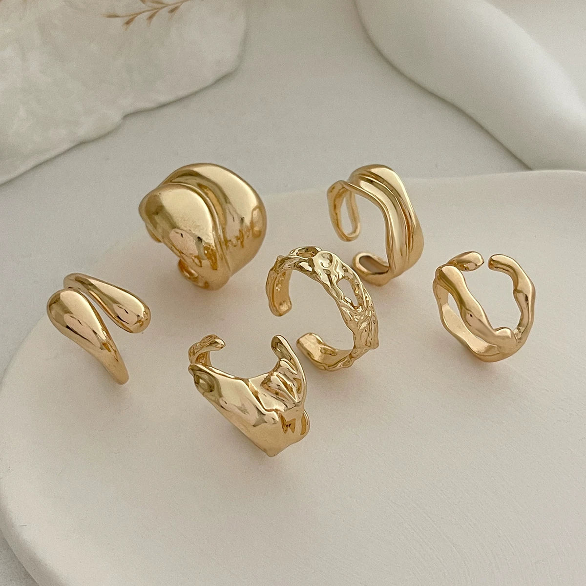 Missy Jewelry - Christine Organic Molten Ring Set