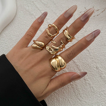 Missy Jewelry - Christine Organic Molten Ring Set