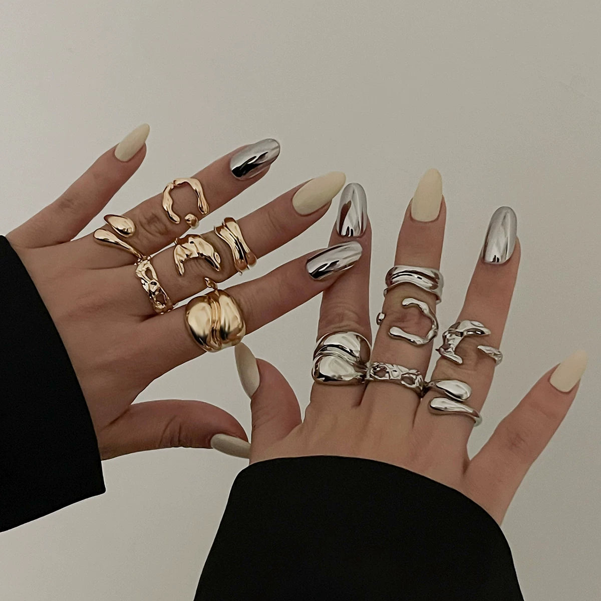 Missy Jewelry - Christine Organic Molten Ring Set