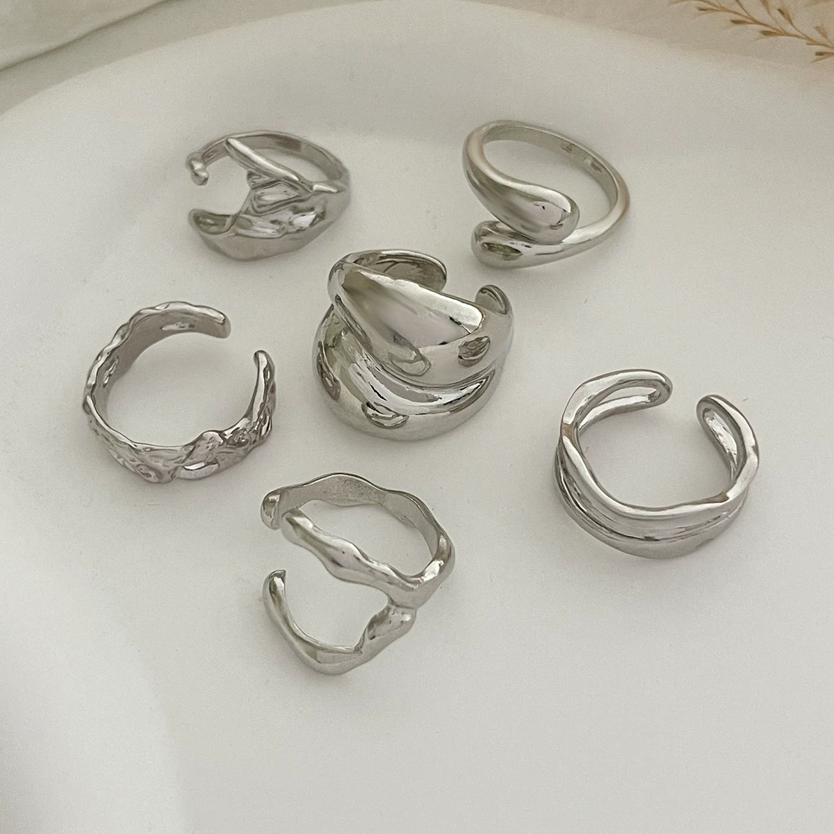 Missy Jewelry - Christine Organic Molten Ring Set