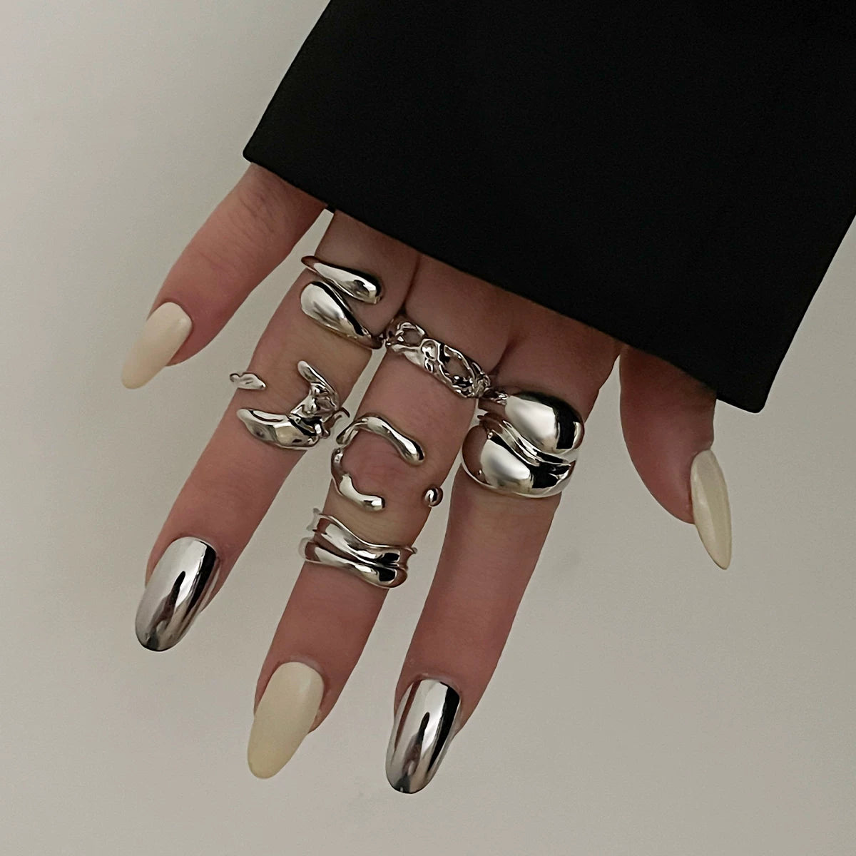 Missy Jewelry - Christine Organic Molten Ring Set