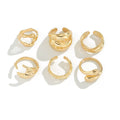 Missy Jewelry - Christine Organic Molten Ring Set - Gold Color