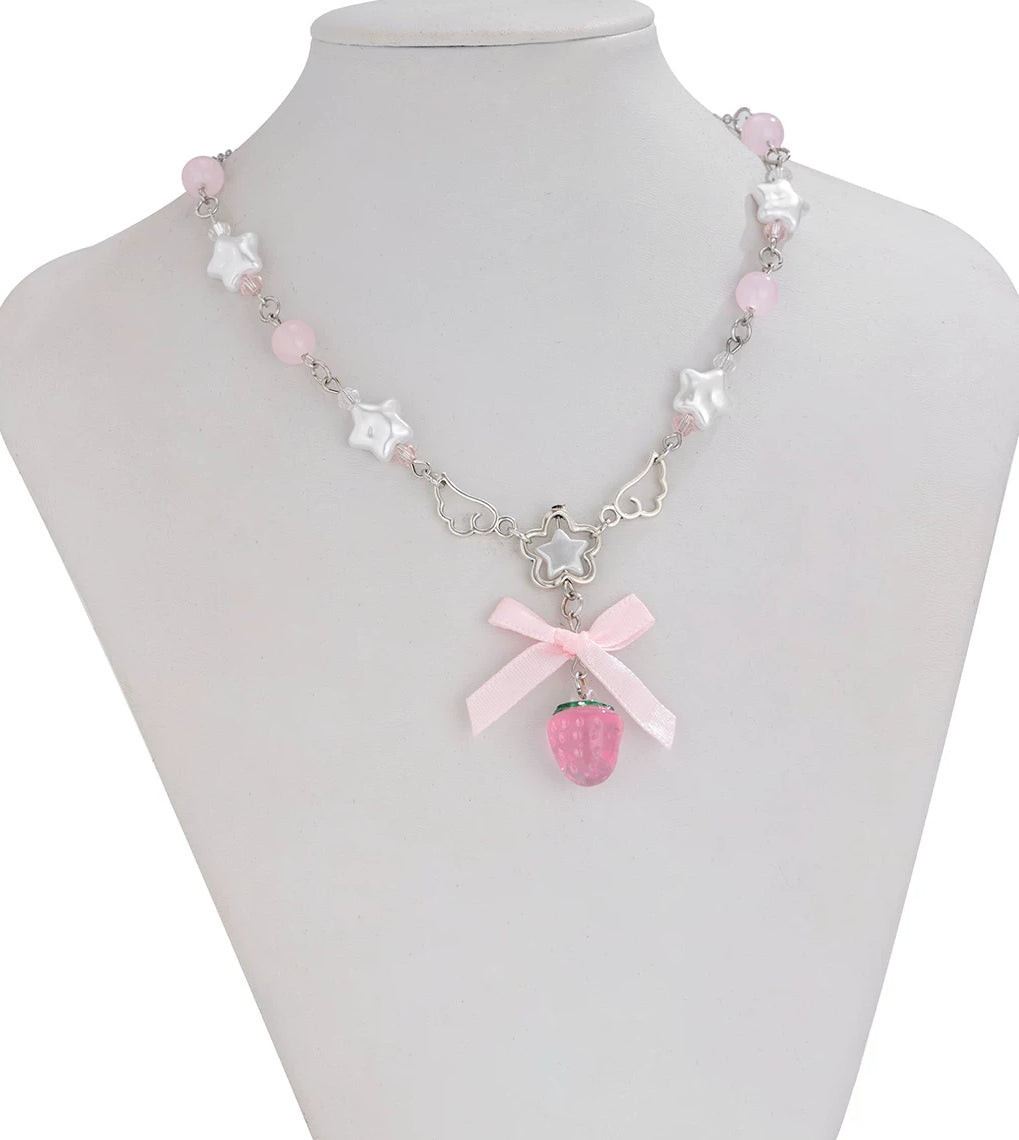 Missy Jewelry - Ciana Strawberry Bow Pendant Necklace