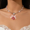 Missy Jewelry - Ciana Strawberry Bow Pendant Necklace
