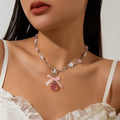 Missy Jewelry - Ciana Strawberry Bow Pendant Necklace
