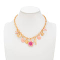 Missy Jewelry - Cing Ocean Charm Floral Necklace - Gold Color