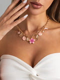 Missy Jewelry - Cing Ocean Charm Floral Necklace