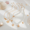 Missy Jewelry - Dahlia Pearl Charm Layered Necklace