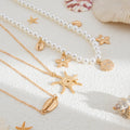 Missy Jewelry - Dahlia Pearl Charm Layered Necklace