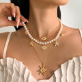 Missy Jewelry - Dahlia Pearl Charm Layered Necklace